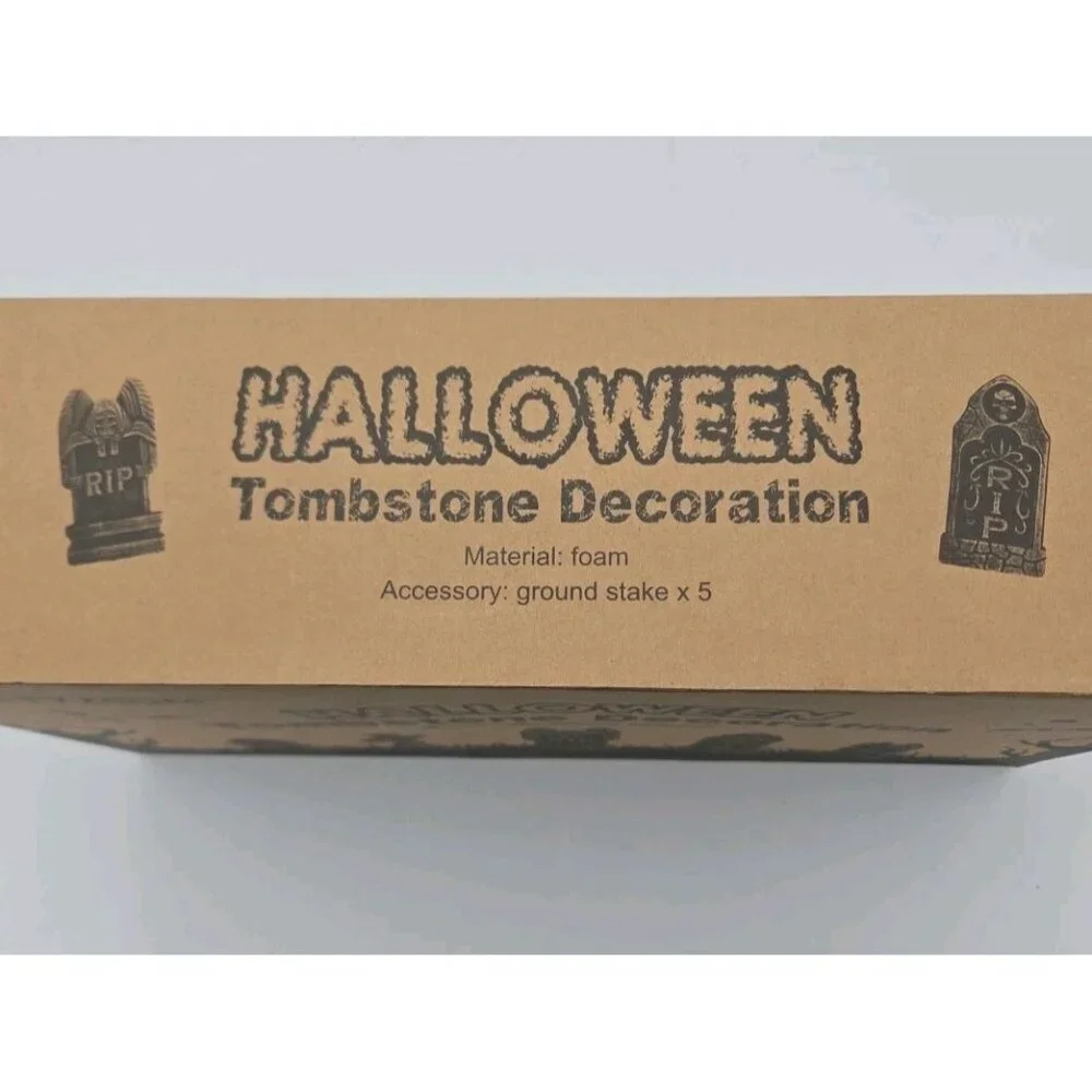 Halloween Party Kit 7 Piece In Total‎ 3 Tombstones 16 Skulls 48 Lights Pumpkin